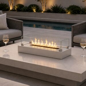 645MM The Horizon RECTANGLE BIO-ETHANOL TABLETOP