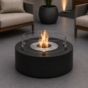 PORTABLE NURI "THE PUCK" BIO-ETHANOL STEEL FIREPIT