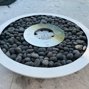Large 1100mm 8L Concrete Firepit Bio-Ethanol