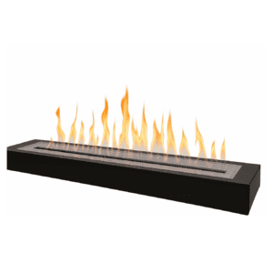 "The Milano" Black Large Rectangle Bio-Ethanol Fireplace For Tables