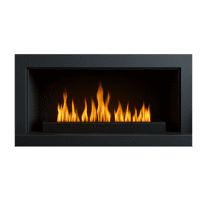 Black Rectangle Bio-Ethanol Fireplace Case Table Ready