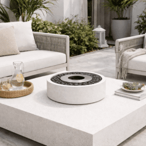 Nuri Fire Billy 400 - Tabletop Cylinder Concrete Firepits Bio-Ethanol