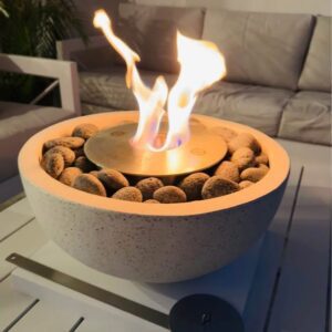 400MM Table Concrete Firepits Bio-Ethanol