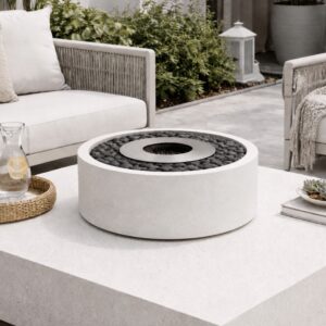Nuri Fire Billy 560 - Tabletop Cylinder Concrete Firepits Bio-Ethanol