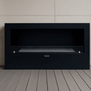 Black Modena Large Rectangle Bio-Ethanol Fireplace