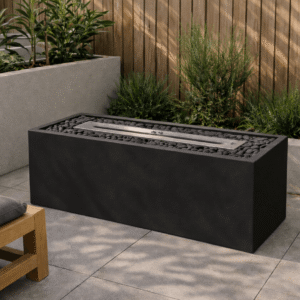 The Torino Rectangle Concrete Firepit