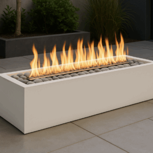 The Torino Rectangle Concrete Firepit