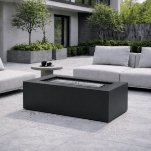 The Torino Rectangle Steel Firepit