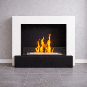 Nuri Fire Emberline 1100 - Freestanding Steel Rectangle Bio-Ethanol Fireplace