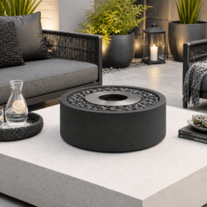 Nuri Fire Billy 450 - Tabletop Cylinder Concrete Firepits Bio-Ethanol