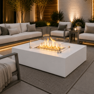 Element 1200 Square Bioethanol Fire Pit Table
