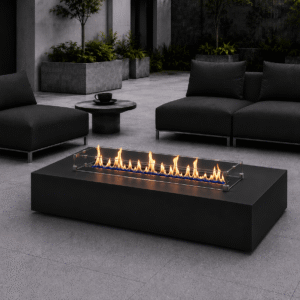 Vortex 1800 Steel Rectangle Bioethanol Fire Pit Table